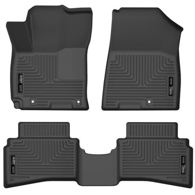 Husky Liners 20-22 Hyundai Venue WeatherBeater Front & 2nd Seat Floor Liners - Black