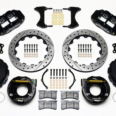 Wilwood Narrow Superlite 4R Rear P-Brk Kit 12.88in Drilled Big Ford New Style 2.50in Offset
