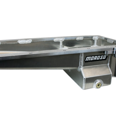 Moroso GM LS Swap (w/Spin-On Oil Filter Adapter) Road Race Baffled Wet Sump 7qt 6in Aluminum Oil Pan
