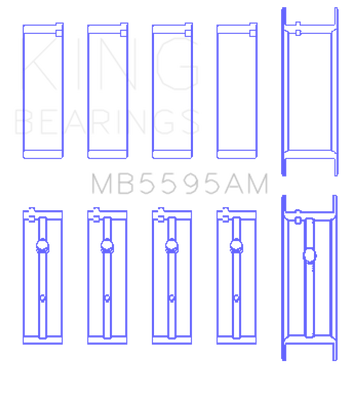 King Engine Bearings Nissan KA-24E Main Bearing Set - Size STD