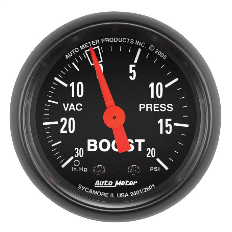 Autometer Z Series 52mm 20 PSI Mechanical Boost Vacuum Gauge