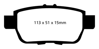 EBC 09-14 Acura TL 3.5 Ultimax2 Rear Brake Pads