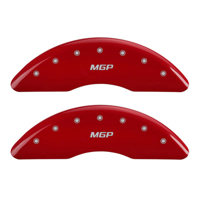 MGP 4 Caliper Covers Engraved Front & Rear MGP Red Finish Silver Char 2013 Mercedes-Benz SL550