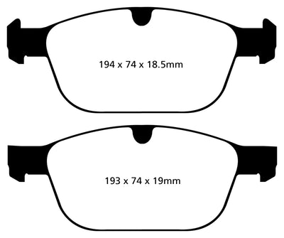 EBC 08+ Volvo XC60 3.0 Turbo Yellowstuff Front Brake Pads