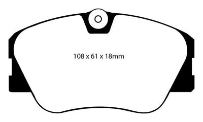 EBC 86-93 Mercedes-Benz 190/190E 2.3 16v Redstuff Front Brake Pads