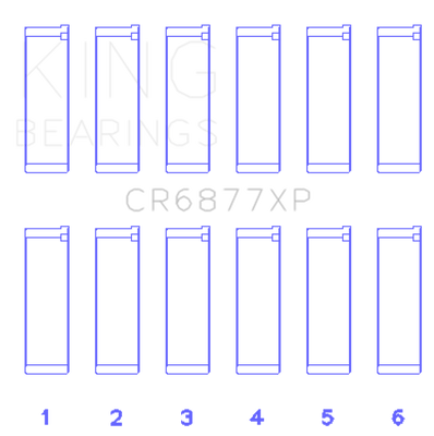 King Engine Bearings BMW S54B32 (Size 0.25mm) Performance Connecting Rod Bearing - Set of 6
