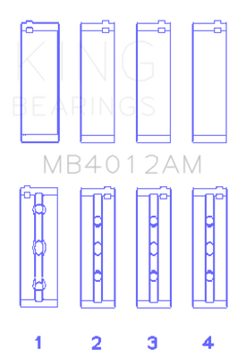 King Engine Bearings Toyota 5VZFE Crankshaft Main Bearing Set