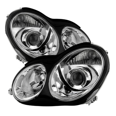 xTune Mercedes W203 C Class Sedan 01-05 Projector Headlights -Chrome PRO-JH-MBW203-C