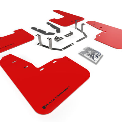 Rally Armor 18-23 Ford Fiesta ST MK8 Red UR Mud Flap w/Black Logo