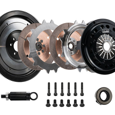 DKM Clutch 09-10 BMW 135i 215mm Ceramic Twin Disc MRX Clutch Kit w/Flywheel (850 ft/lbs Torque)