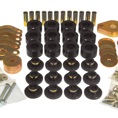 Prothane 07-11 Jeep Wrangler JK 4DR Body Mount Kit - Black