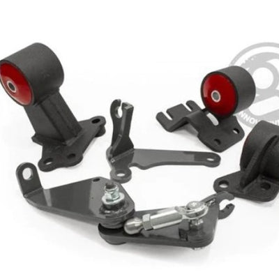 Innovative 90-93 Integra B-Series Black Steel Mounts 95A Bushings (Auto to Manual Hydro Actuator)