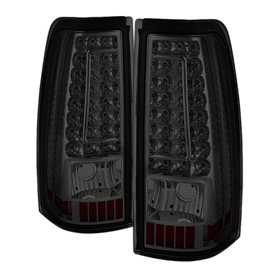 xTune Chevy Silverado 1500-2500-3500 03-06 C-Shape LED Tail Lights Smoke ALT-ON-CS03-G2-LED-SM