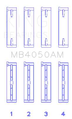 King Engine Bearings Mitsubishi 6G74/6G75 3.5L (Size STD) Main Bearing Set