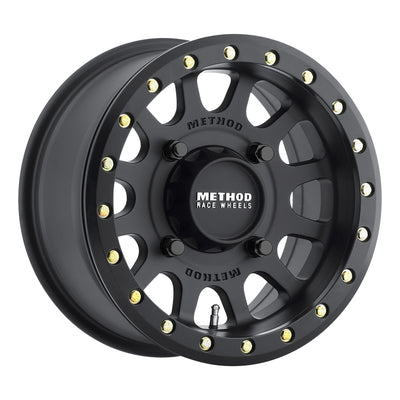 Method MR401 UTV Beadlock 15x7 / 4+3/13mm Offset / 4x156 / 132mm CB Matte Black Wheel