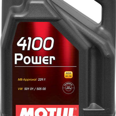 Motul 5L Engine Oil 4100 POWER 15W50 - VW 505 00 501 01 - MB 229.1