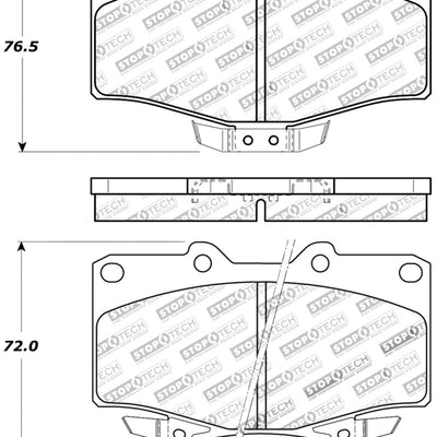StopTech Sport Brake Pads w/Shims and Hardware - Rear
