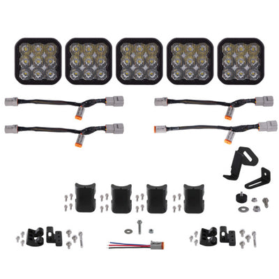 Diode Dynamics SS5 Pro Universal CrossLink 5-Pod Lightbar - White Driving