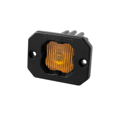 Diode Dynamics Stage Series C1 LED Pod - Yellow SAE Fog Flush ABL Each