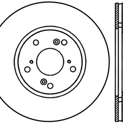 StopTech 06-18 Honda Civic Cryo Drilled Sport Left Front Rotor