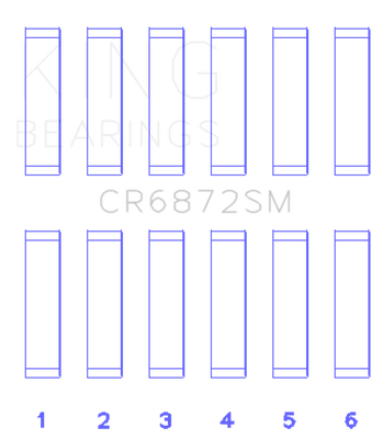 King Engine Bearings Toyota 1GR-FE Connecting Rod Bearing Set - Size +.25mm
