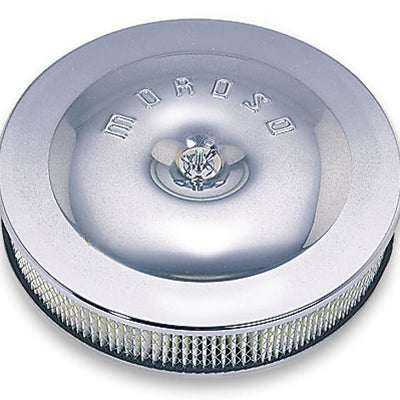Moroso Race/Street Air Cleaner - 11-1/2in x 2-3/8in Filter - Steel - Chrome Plated