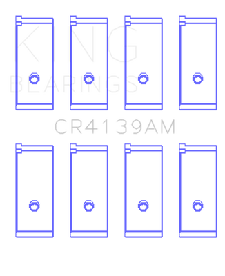 King Honda 91CI/1.5L D15A2/D15A3/D15B1/D15B2/D15B7/D15B8/D15Z1 (Size +0.25) Rod Bearing Set