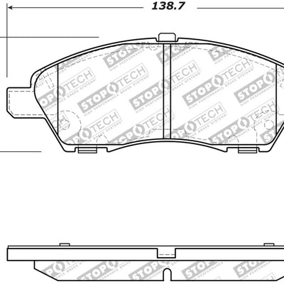 StopTech Street Select Brake Pads w/Hardware - Front