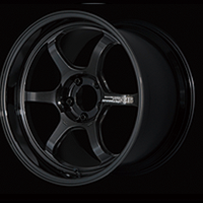 Advan R6 18x8.5 +45 5x114.3 Racing Titanium Black Wheel
