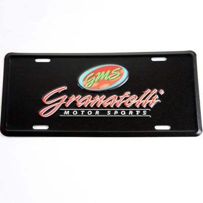 Granatelli Motor Sports Aluminum License Plate - Black Face & Full Color Logo