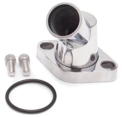 Edelbrock Waterneck SBC/BBC 45-Degree Two-Piece Cast Swivel Polished