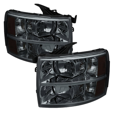 xTune Chevy Silverado 07-13 Crystal Headlights Smoked HD-JH-CS07-AM-SM