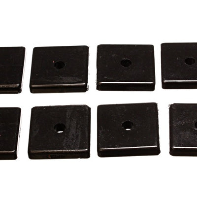 Energy Suspension Square Pad Set 2-1/16in Length x 2-1/16in Width x 3/8in Hole ID x 3/8in H-Black