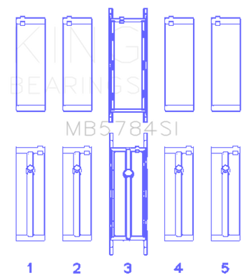 King Engine Bearings BMW N20/B20 Crankshaft Main Bearings