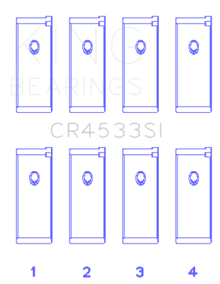 King Engine Bearings Nissan QR25DE DOHC 16 Valves (Size +0.5) Rod Bearing Set