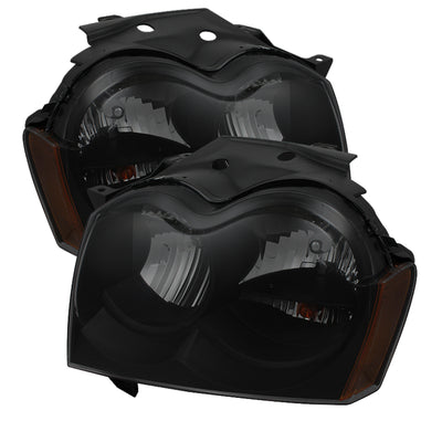 xTune Jeep Grand Cherokee 05-07 Crystal Headlights Black Smoked HD-JH-JGC05-AM-BSM
