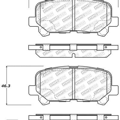 StopTech 12-18 Honda Pilot Street Select Rear Brake Pads