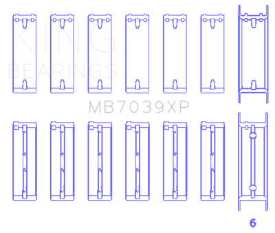 King Engine Bearings BMW M20/M50 2.0L/2.5L/2.7L Performance Main Bearing Set - Size STD