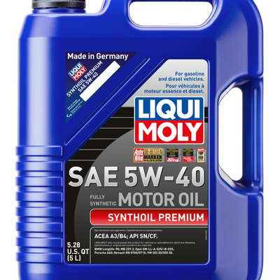 LIQUI MOLY 5L Synthoil Premium Motor Oil SAE 5W40