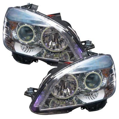 Oracle 08-11 Mercedes Benz C-Class Pre-Assembled Headlights Chrome Housing w/o Controller