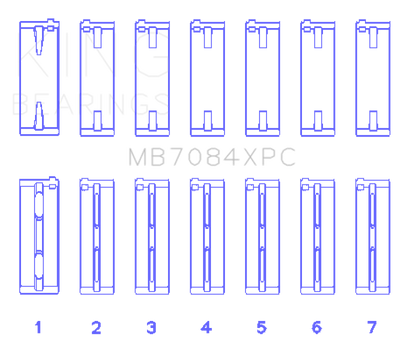 King Engine Bearings Toyota 2JZGE/2JZGTE 24V 3.0L pMaxKote Performance Main Bearing Set - Size STDX