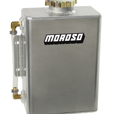 Moroso Universal Coolant Expansion Tank - Integral Mounting Bracket - 4qt