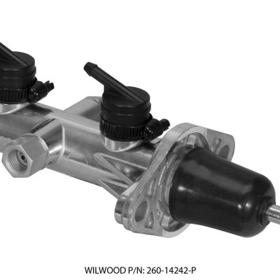 Wilwood Tandem Remote Master Cylinder - 15/16in Bore Ball Burnished