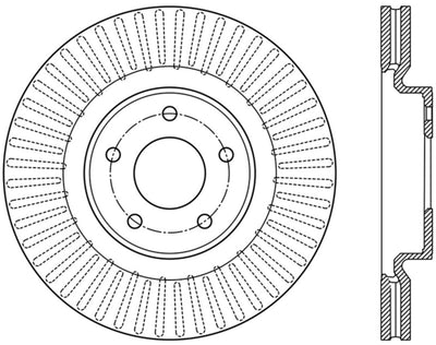StopTech 13-15 Nissan Pathfinder Slotted Front Left Rotor