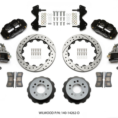 Wilwood Narrow Superlite 4R / MC4 Rear Kit 12.88 Drilled Currie Pro-Tour Unit Bearing Floater