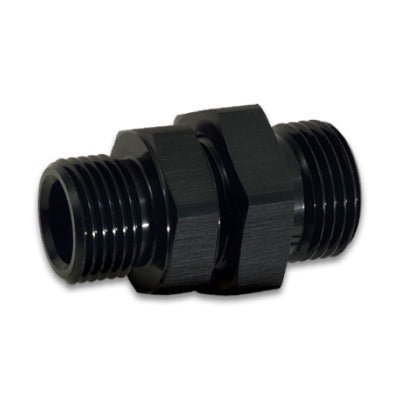 Vibrant -8AN to -6AN ORB Male to Male Union Adapter - Anodized Black