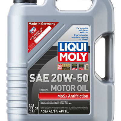LIQUI MOLY 5L MoS2 Anti-Friction Motor Oil 20W50