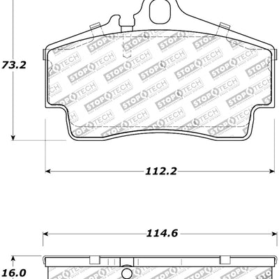 StopTech Street Touring 97-04 Porsche Boxster / 00-08 Boxster S Rear Brake Pads