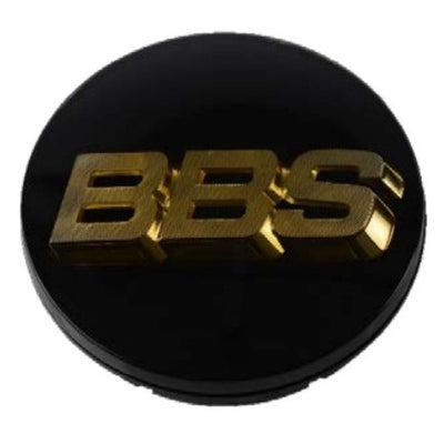 BBS Center Cap 70.6mm Black/Gold (3-tab) (56.24.080)
