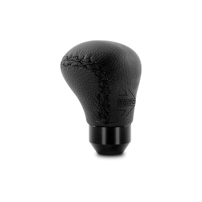 Momo Anatomico Shift Knob - Black Leather, Black Stitching